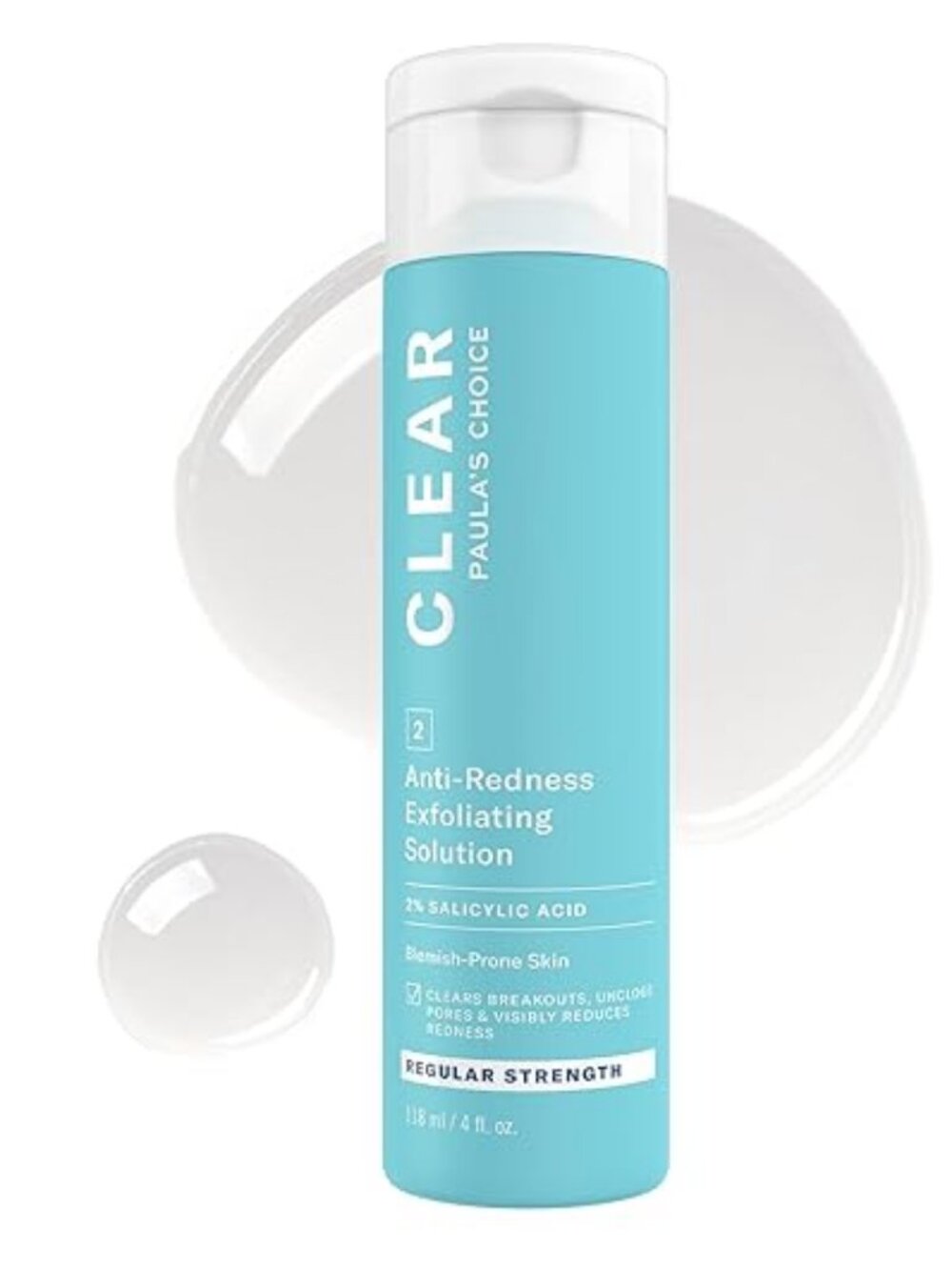 Paula's Choice CLEAR Anti-Redness Exfoliating Solution, 2% Salicylic A Liquid
